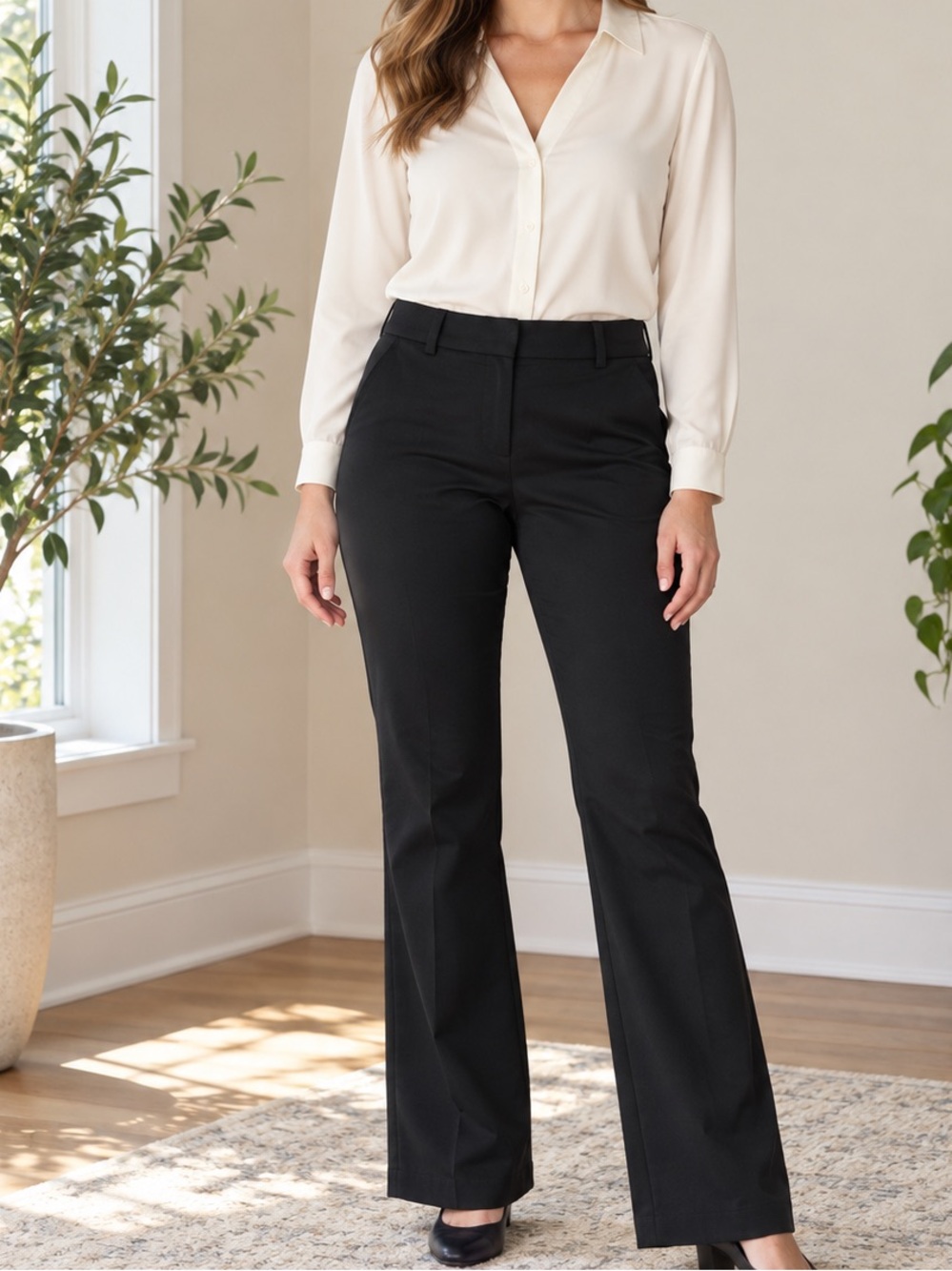 Worthington Black Boot Cut Work Pants